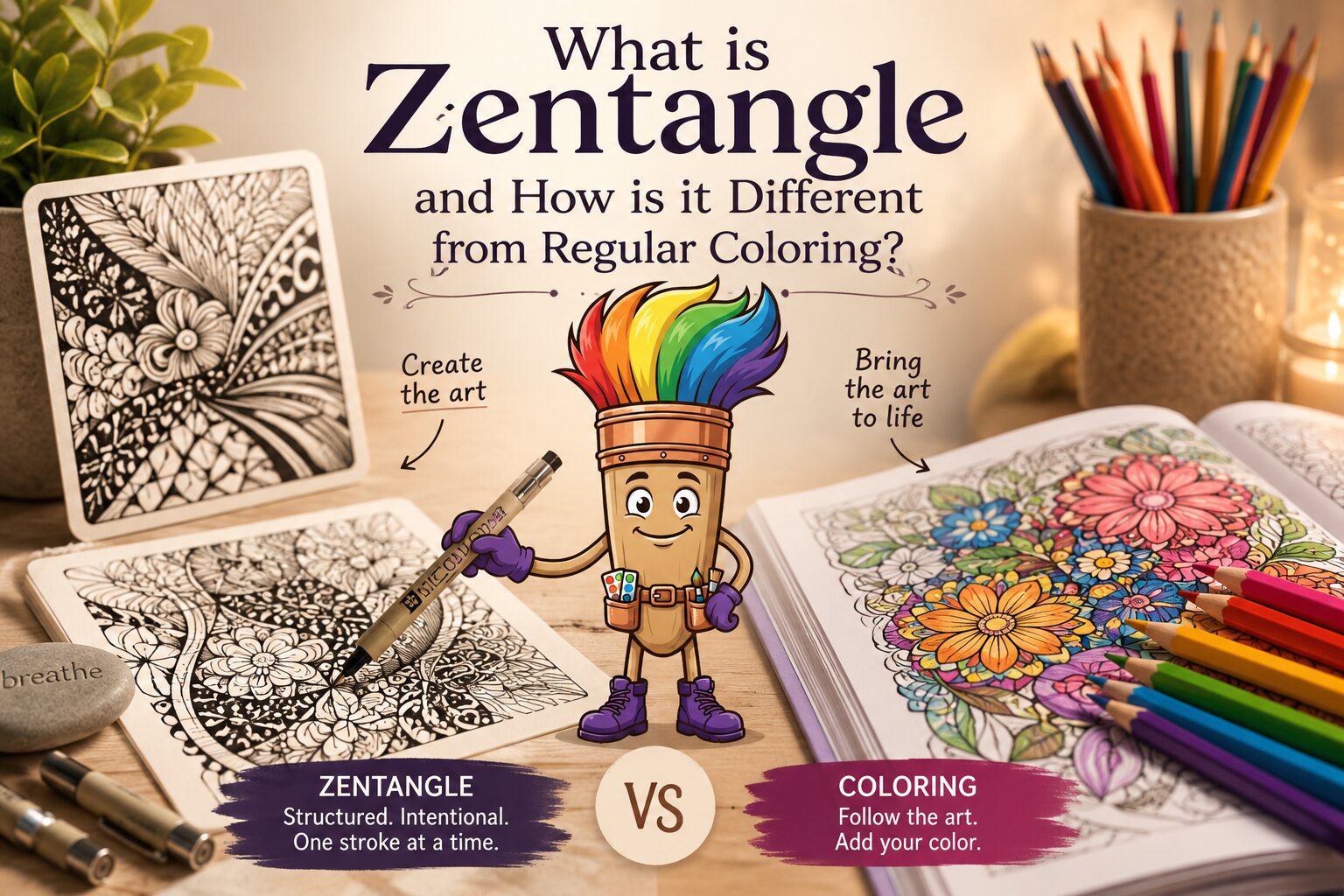 What is Zentangle and How is it Different from Regular Coloring?