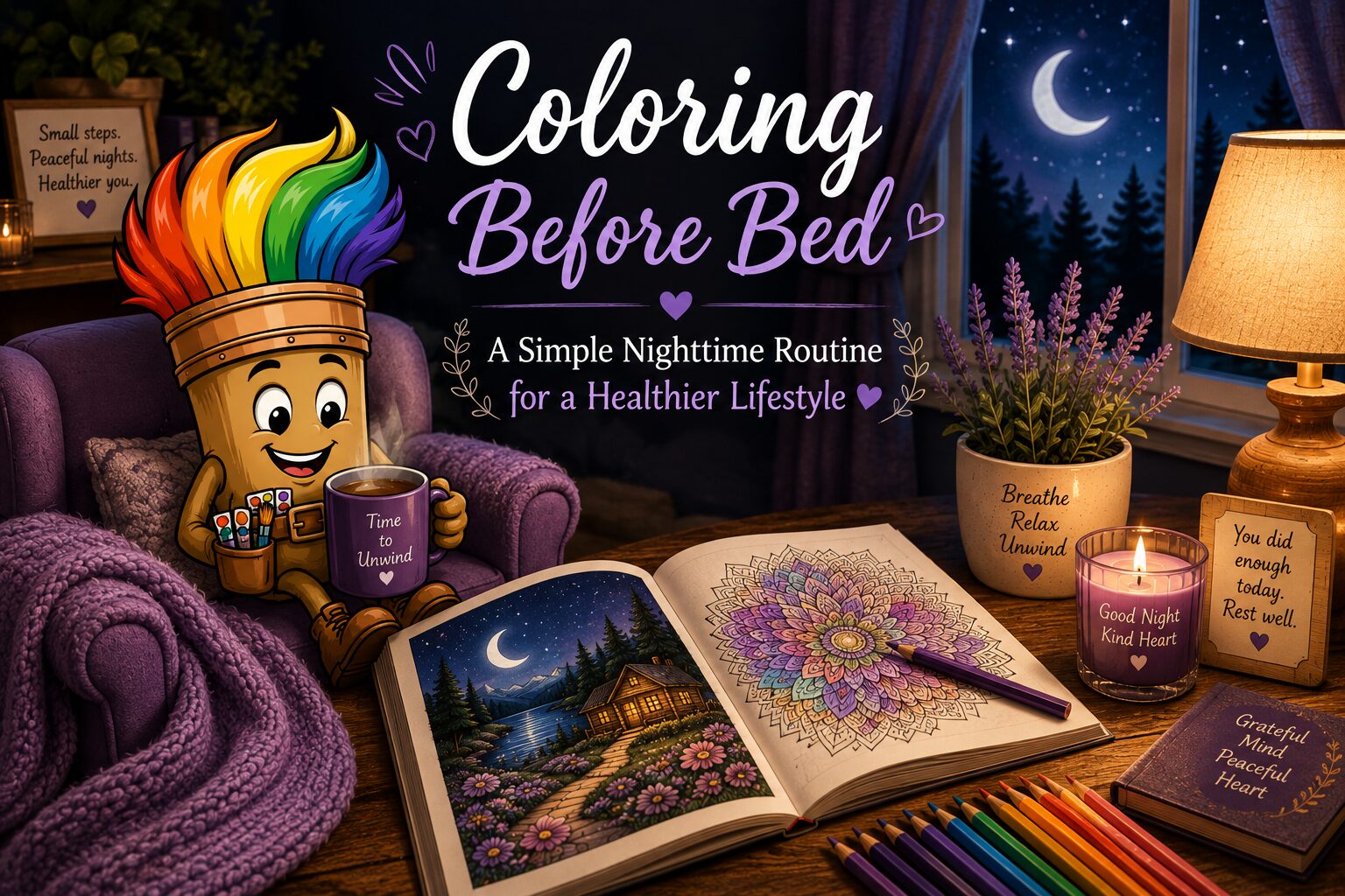 Coloring Before Bed: A Simple Nighttime Routine for a Healthier Lifestyle